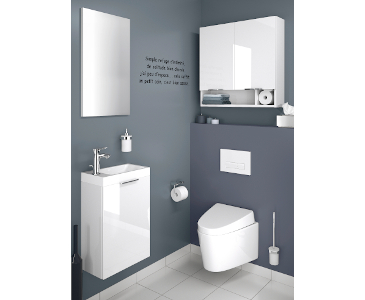 meuble suspendu wc blanc